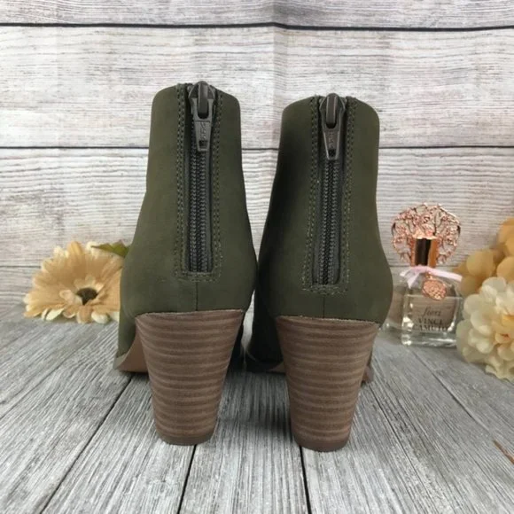 Sole Society Devyn Khaki Goat Nubuck Bootie Size 5.5 - Picture 5 of 10